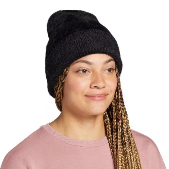 Alpine Design Women's Fuzzy Rib Beanie Black Size One Size - Picture 1 of 7